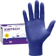 KIMTECH Vista Nitrile Exam Gloves - X-Large Size - Nitrile - Blue - Recyclable, Textured Fingertip, Disposable, Beaded Cuff, Powdered, Non-sterile, Textured Fingertip - For Laboratory Application - 180 / Box - 4.7 mil Thickness - 9.50" Glove Length