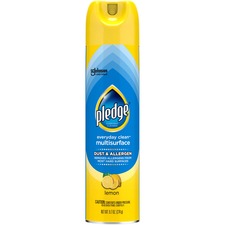 Pledge Everyday Clean Dust & Allergen Multisurface Cleaner - Spray - Lemon Scent - 6 / Carton - Blue