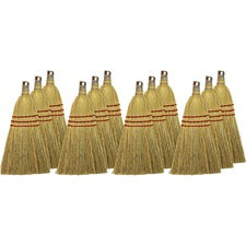 Genuine Joe Whisk Broom - 12 / Carton - Natural