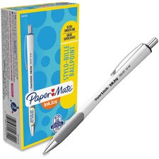 Inkjoy 700 Rt Ballpoint Pen, Retractable, Medium 1 Mm, Black Ink, White Barrel, Dozen