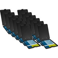 Business Source Storage Clipboard - 8 1/2" x 11" - Plastic - Black - 12 / Carton
