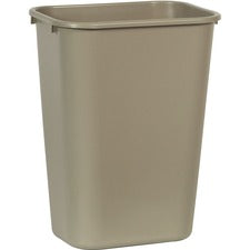 Rubbermaid Commercial 41 QT Large Deskside Wastebaskets - 10.25 gal Capacity - Rectangular - Dent Resistant, Durable, Rust Resistant, Easy to Clean, Durable - 20" Height x 11.3" Width x 15.3" Depth - Plastic - Beige - 12 / Carton