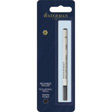 Refill For Waterman Roller Ball Pens, Fine Conical Tip, Black Ink
