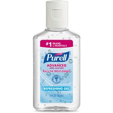 PURELL&reg; Advanced Hand Sanitizer Gel - 1 fl oz (29.6 mL) - Bottle Dispenser - Kill Germs - Skin, Hand - Clear - 72 / Carton