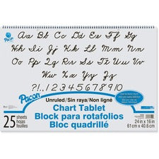 Chart Tablets, Unruled, 24 X 16, White, 25 Sheets