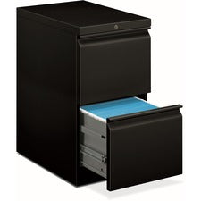 Brigade Mobile Pedestal, Left Or Right, 2 Letter-size File Drawers, Black, 15" X 22.88" X 28"