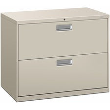 Brigade 600 Series Lateral File, 2 Legal/letter-size File Drawers, Light Gray, 36" X 18" X 28"