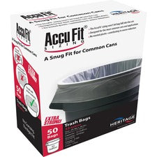 Linear Low Density Can Liners With Accufit Sizing, 32 Gal, 0.9 Mil, 33" X 44", Clear, 50/box