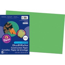 Sunworks Construction Paper, 50 Lb Text Weight, 12 X 18, Bright Green, 50/pack