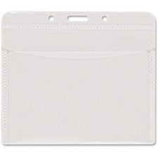 Pvc-free Badge Holders, Horizontal, Clear 4.5" X 4" Holder, 4.13" X 3.13" Insert, 50/pack