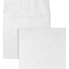 Heavyweight 18 Lb Tyvek Open End Expansion Mailers, #15 1/2, Square Flap, Redi-strip Adhesive Closure, 12 X 16, White, 50/ct