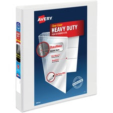Heavy-duty View Binder With Durahinge And One Touch Ezd Rings, 3 Rings, 1" Capacity, 11 X 8.5, White
