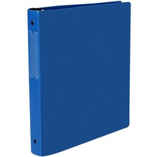 Hanging Storage Flexible Non-view Binder With Round Rings, 3 Rings, 1" Capacity, 11 X 8.5, Blue