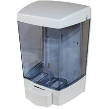 Clearvu Plastic Soap Dispenser, 46 Oz, 5.5 X 4.25 X 8.5, White
