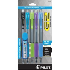 G2 Mechanical Pencil, 0.7 Mm, Hb (#2.5), Black Lead, Assorted Barrel Colors, 5/pack