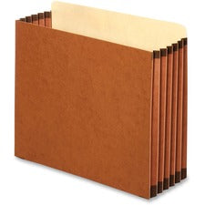 File Cabinet Pockets, 5.25" Expansion, Letter Size, Redrope, 10/box