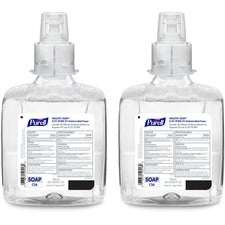 PURELL&reg; CS6 PCMX Antimicrobial E2 Hand Foam - Light Floral Scent - 40.6 fl oz (1200 mL) - Kill Germs, Bacteria Remover, Soil Remover, Oil Remover - Food Processing Industry, Hand - Dye-free, Fragrance-free, Hygienic - 2 / Carton