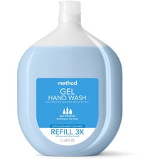 Method Gel Hand Soap Refill - Sea Mineral Scent - 34 fl oz (1005.5 mL) - Hand - Light Blue - Triclosan-free, Paraben-free, Phthalate-free, EDTA-free - 6 / Carton