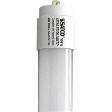 Satco 43T8 LED 96-840 BP 120-277V Tube Bulb - 43 W - 120 V AC, 230 V AC - 5500 lm - T8 Size - White - Cool White Light Color - 50000 Hour - 6740.3&deg;F (3726.8&deg;C) Color Temperature - 82 CRI - 210&deg; Beam Angle - Shatter Proof - 10 / Carton