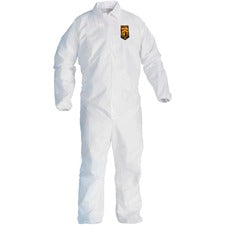 A40 Coveralls, Elastic Wrists/ankles, X-large, White