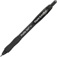 Profile Gel Pen, Retractable, Medium 0.7 Mm, Black Ink, Translucent Black Barrel, Dozen