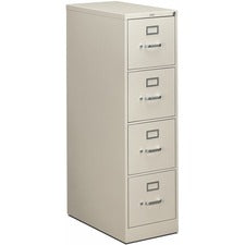 310 Series Vertical File, 4 Letter-size File Drawers, Light Gray, 15" X 26.5" X 52"