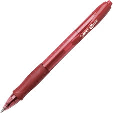 Gel-ocity Gel Pen, Retractable, Medium 0.7 Mm, Red Ink, Translucent Red Barrel, Dozen