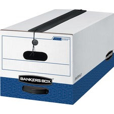 Liberty Plus Heavy-duty Strength Storage Boxes, Letter Files, 12.25" X 24.13" X 10.75", White/blue, 12/carton