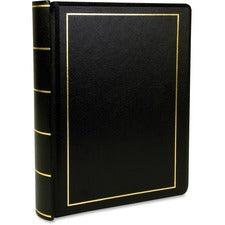 Looseleaf Corporation Minute Book, 1-subject, Unruled, Black/gold Cover, (250) 11 X 8.5 Sheets