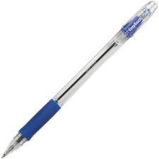 Easytouch Ballpoint Pen, Stick, Fine 0.7 Mm, Blue Ink, Clear Barrel, Dozen