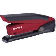 Inpower Spring-powered Desktop Stapler With Antimicrobial Protection, 20-sheet Capacity, Red/black