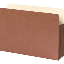 Redrope Drop-front File Pockets With Fully Lined Gussets, 3.5" Expansion, Legal Size, Redrope, 10/box