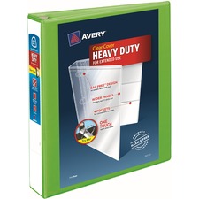Heavy-duty View Binder With Durahinge And One Touch Ezd Rings, 3 Rings, 1.5" Capacity, 11 X 8.5, Chartreuse