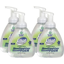 Dial Professional Hand Sanitizer Foam - 15.2 fl oz (449.5 mL) - Pump Bottle Dispenser - Kill Germs - Hand - Clear - Fragrance-free - 4 / Carton
