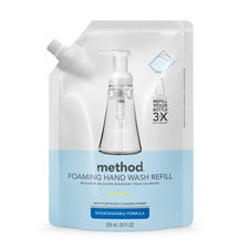 Method Foaming Hand Soap Refill - Sweet Water Scent - 28 fl oz (828.1 mL) - Hand - Clear - Triclosan-free - 6 / Carton