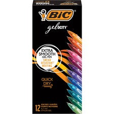 Gel-ocity Quick Dry Gel Pen, Retractable, Fine 0.7 Mm, 12 Assorted Ink And Barrel Colors, Dozen