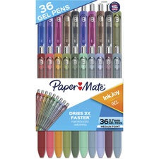 Inkjoy Gel Pen, Retractable, Medium 0.7 Mm, Assorted Ink And Barrel Colors, 36/pack