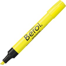 4009 Chisel Tip Highlighter, Fluorescent Yellow Ink, Chisel Tip, Yellow/black Barrel, Dozen