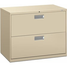 Brigade 600 Series Lateral File, 2 Legal/letter-size File Drawers, Putty, 36" X 18" X 28"