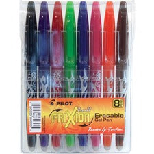 Frixion Ball Erasable Gel Pen, Stick, Fine 0.7 Mm, Assorted Ink And Barrel Colors, 8/pack