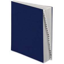 Expanding Desk File, 20 Dividers, Alpha Index, Letter Size, Dark Blue Cover