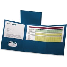 Tri-fold Folder W/3 Pockets, 150-sheet Capacity, 11 X 8.5, Blue, 20/box