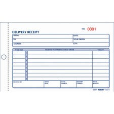 Delivery Receipt Book, Three-part Carbonless, 6.38 X 4.25, 50 Forms Total