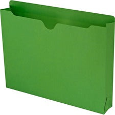 Colored File Jackets With Reinforced Double-ply Tab, Straight Tab, Letter Size, Green, 50/box
