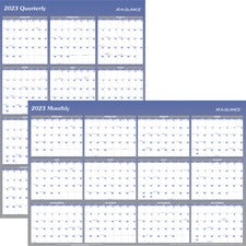 Vertical/horizontal Erasable Quarterly/monthly Wall Planner, 32 X 48, 12-month (jan-dec): 2023
