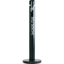 Smoker's Pole, Round, Steel, 0.9 Gal, 4 Dia X 41h, Black