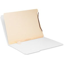 Self-adhesive Folder Dividers With Twin-prong Fasteners For Top/end Tab Folders, 1 Fastener, Letter Size, Manila, 100/box