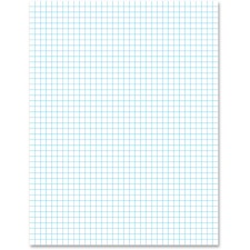 Quadrille Pads, Quadrille Rule (4 Sq/in), 50 White (heavyweight 20 Lb Bond) 8.5 X 11 Sheets