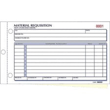 Material Requisition Book, Two-part Carbonless, 7.88 X 4.25, 50 Forms Total