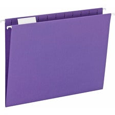 Colored Hanging File Folders With 1/5 Cut Tabs, Letter Size, 1/5-cut Tabs, Purple, 25/box